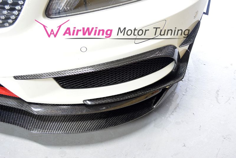Benz W176 Aero Pack carbon Add-on Front lip spoiler 08